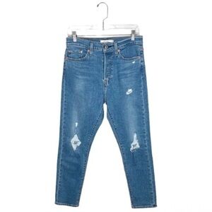 Levi’s Wedgie Skinny jeans, high rise, distressed, size 29, EUC